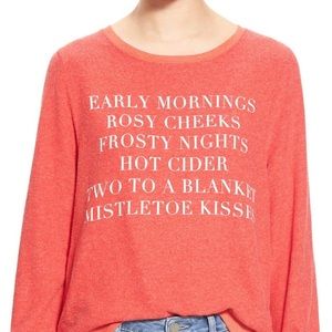 Wildfox Baggy Beach Jumper Holiday List pullover
